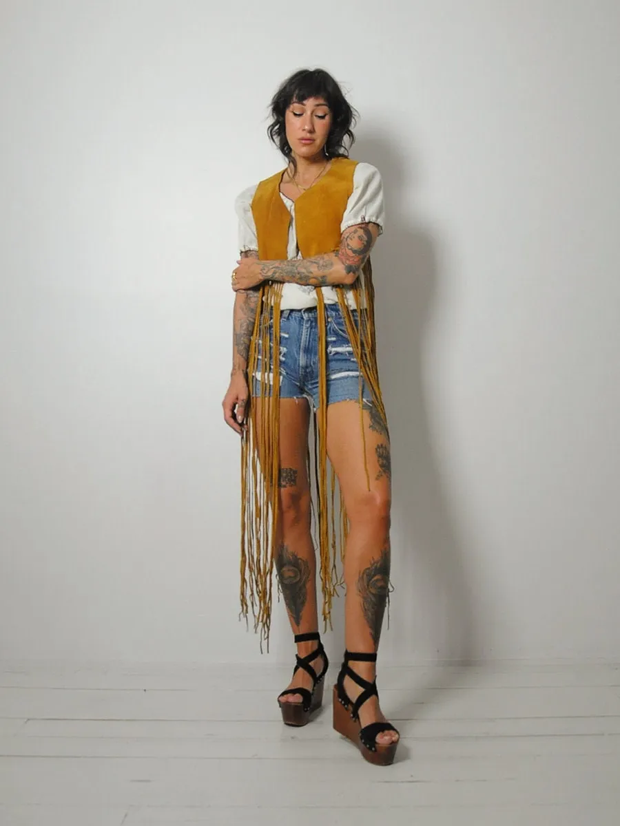 1970's Sienna Suede Fringe Vest