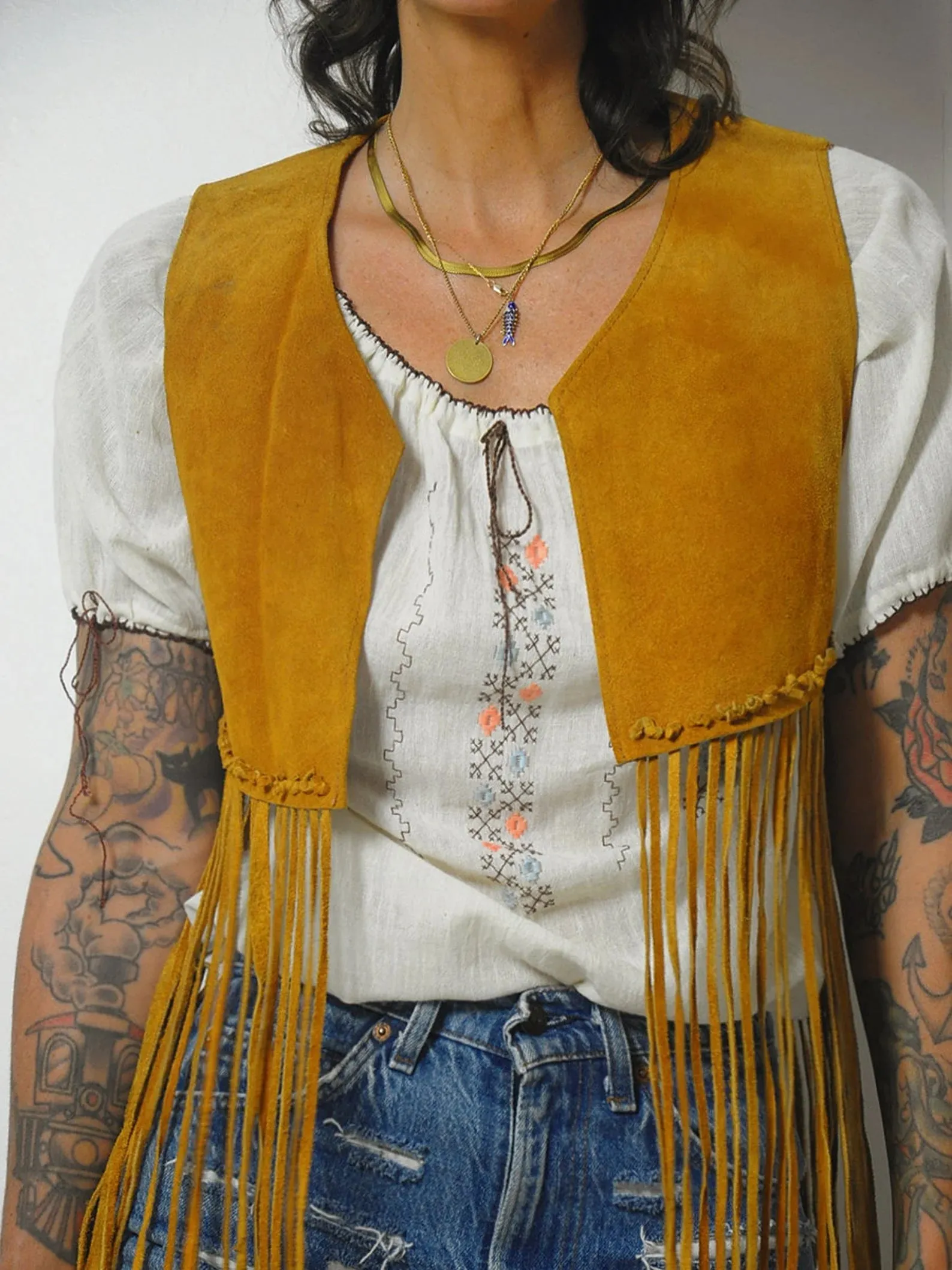 1970's Sienna Suede Fringe Vest