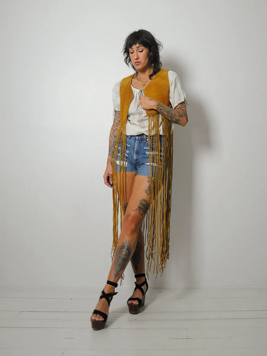 1970's Sienna Suede Fringe Vest