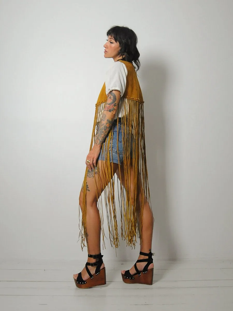 1970's Sienna Suede Fringe Vest