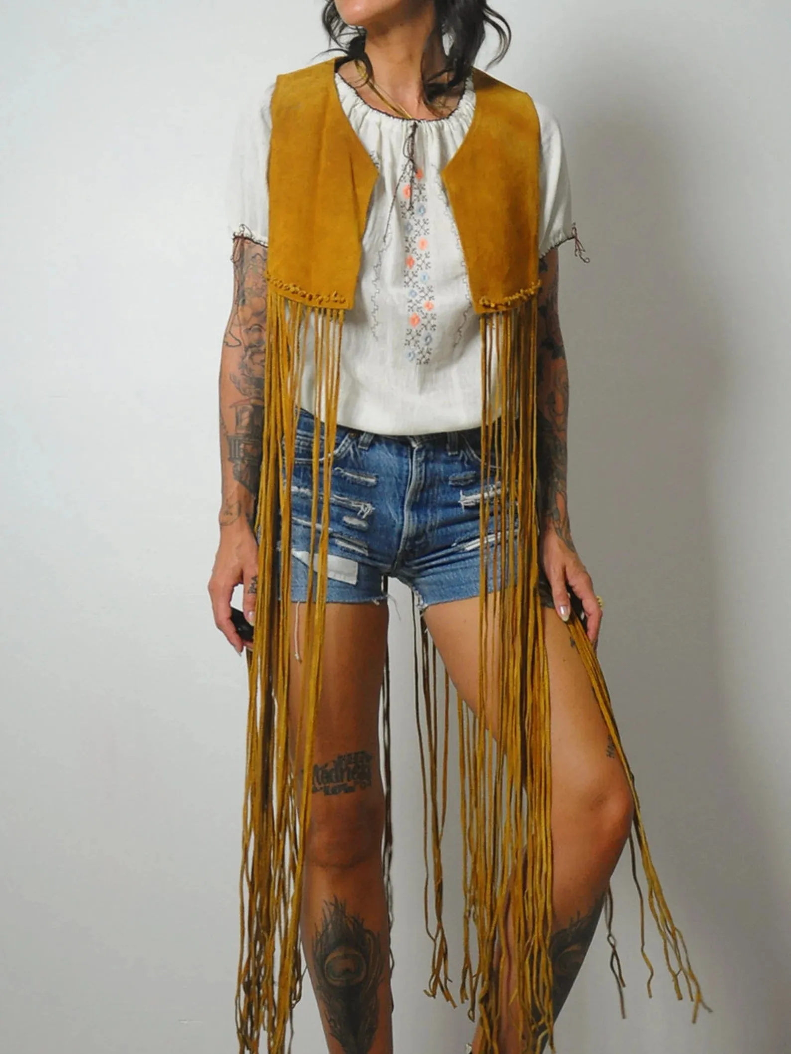 1970's Sienna Suede Fringe Vest