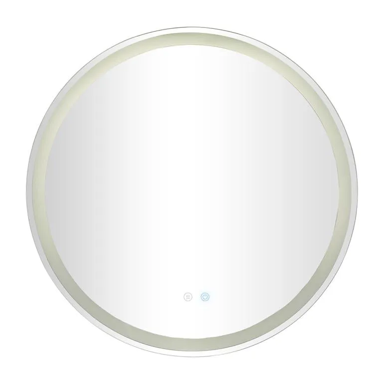 30” SILVER GLASS ANTI FOG MIRROR WITH LED LIGHT