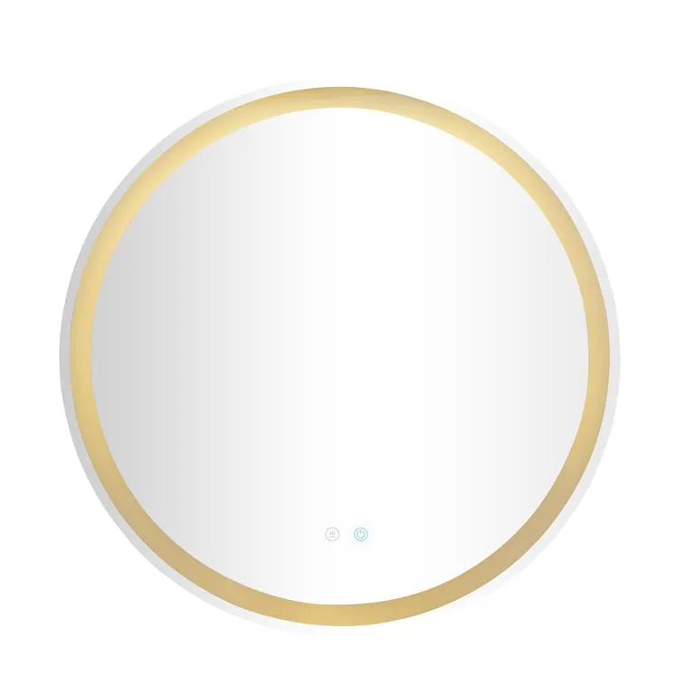 30” SILVER GLASS ANTI FOG MIRROR WITH LED LIGHT