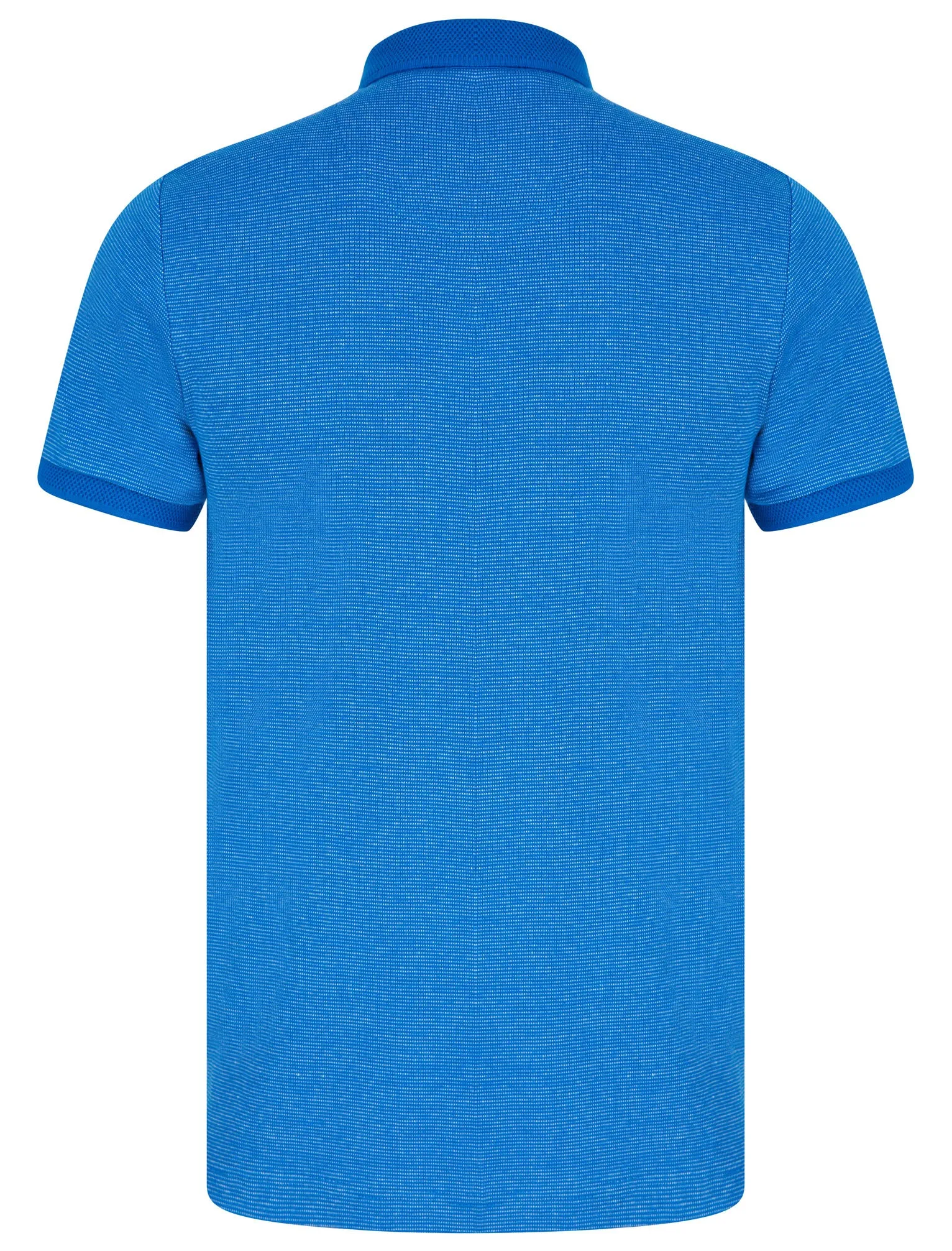 Bardell Cotton Jacquard Polo Shirt with Chest Pocket In Cobalt Skydiver - Kensington Eastside