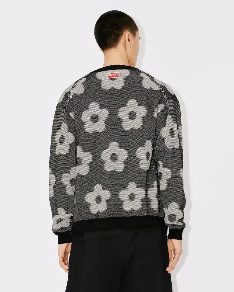 BLACK KENZO FLOWER SPOT CARDIGAN