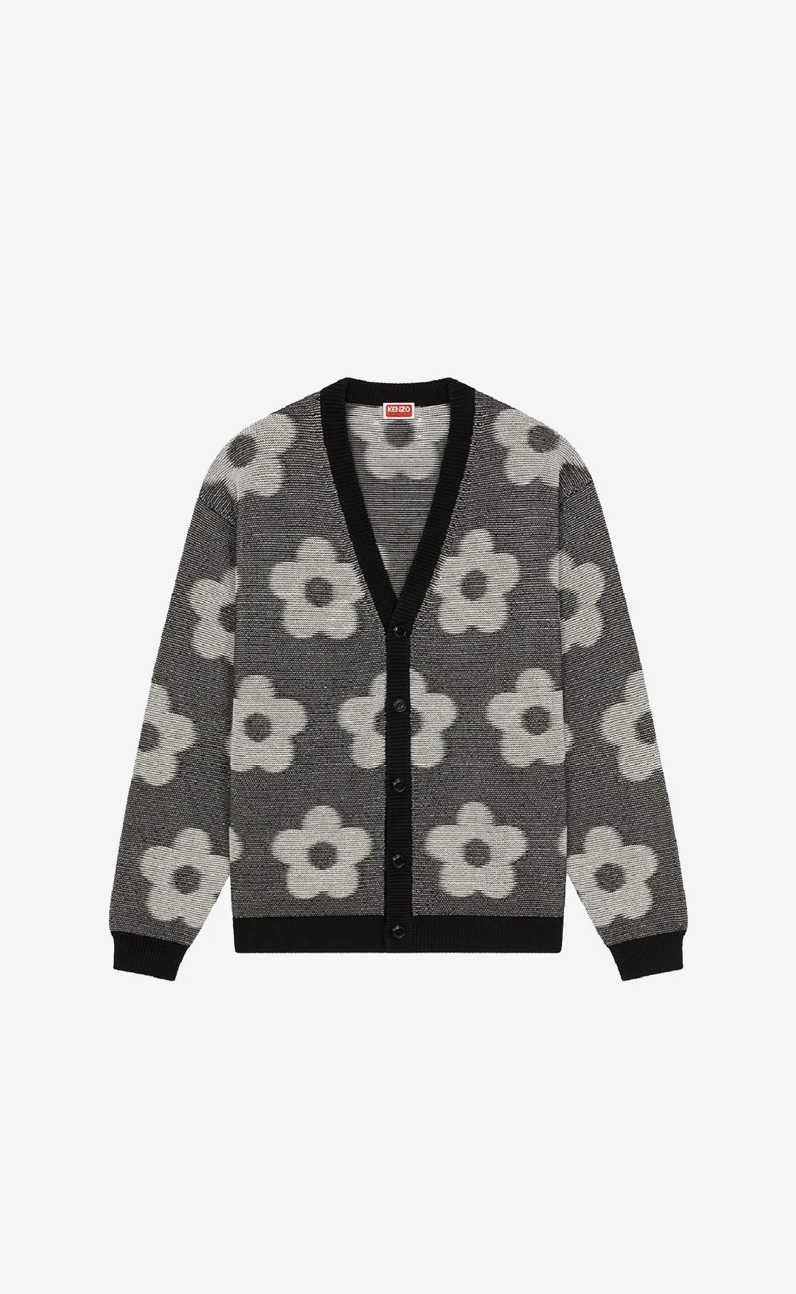 BLACK KENZO FLOWER SPOT CARDIGAN