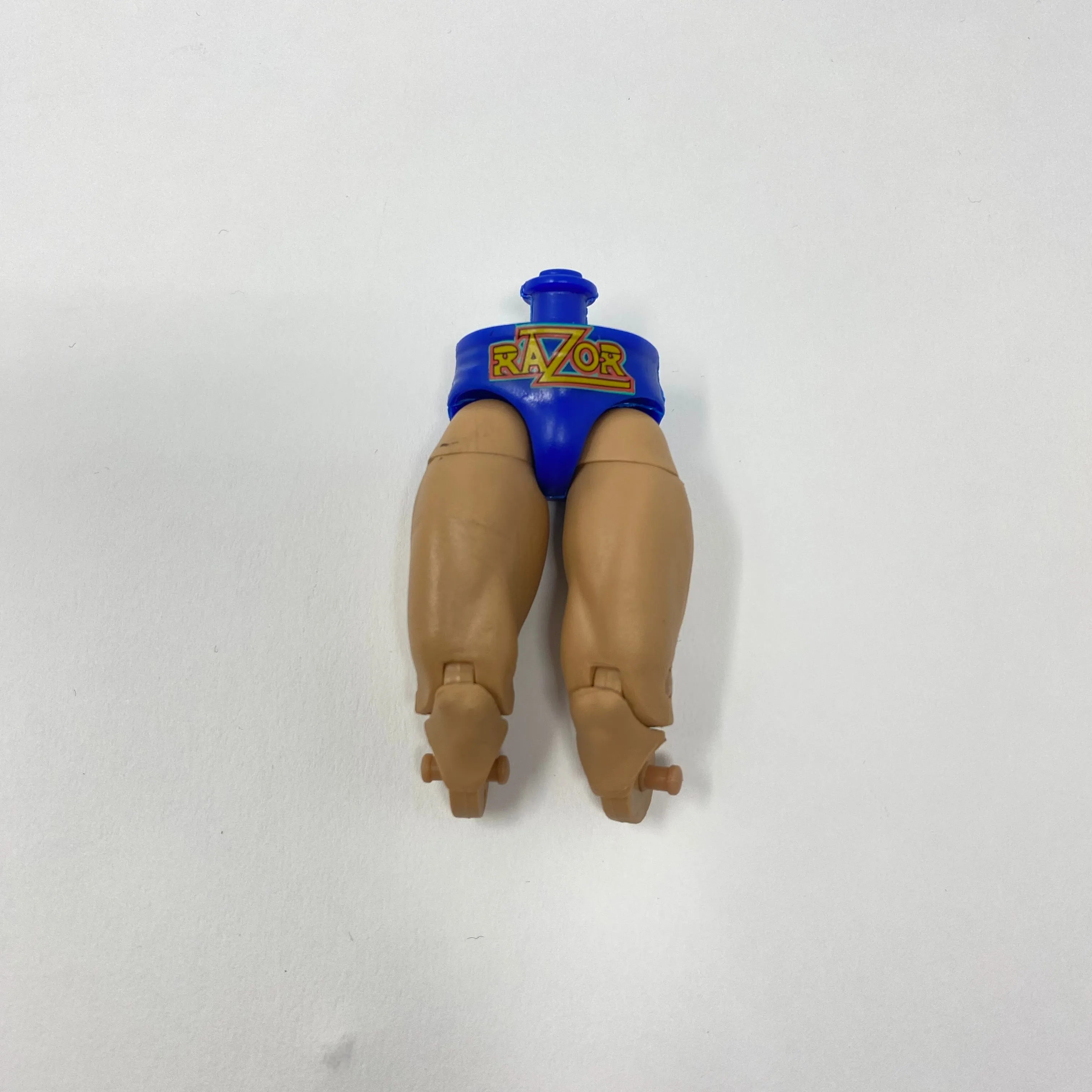 Blue Razor Trunks with Tan Legs