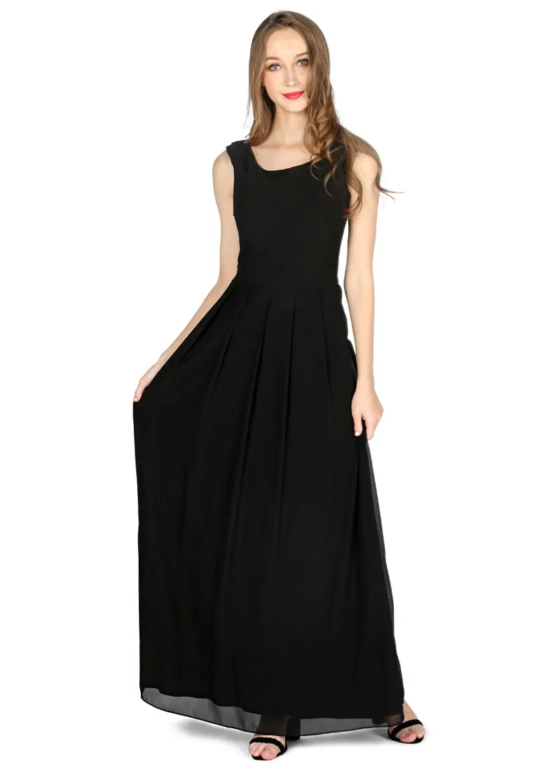 chiffon maxi dress