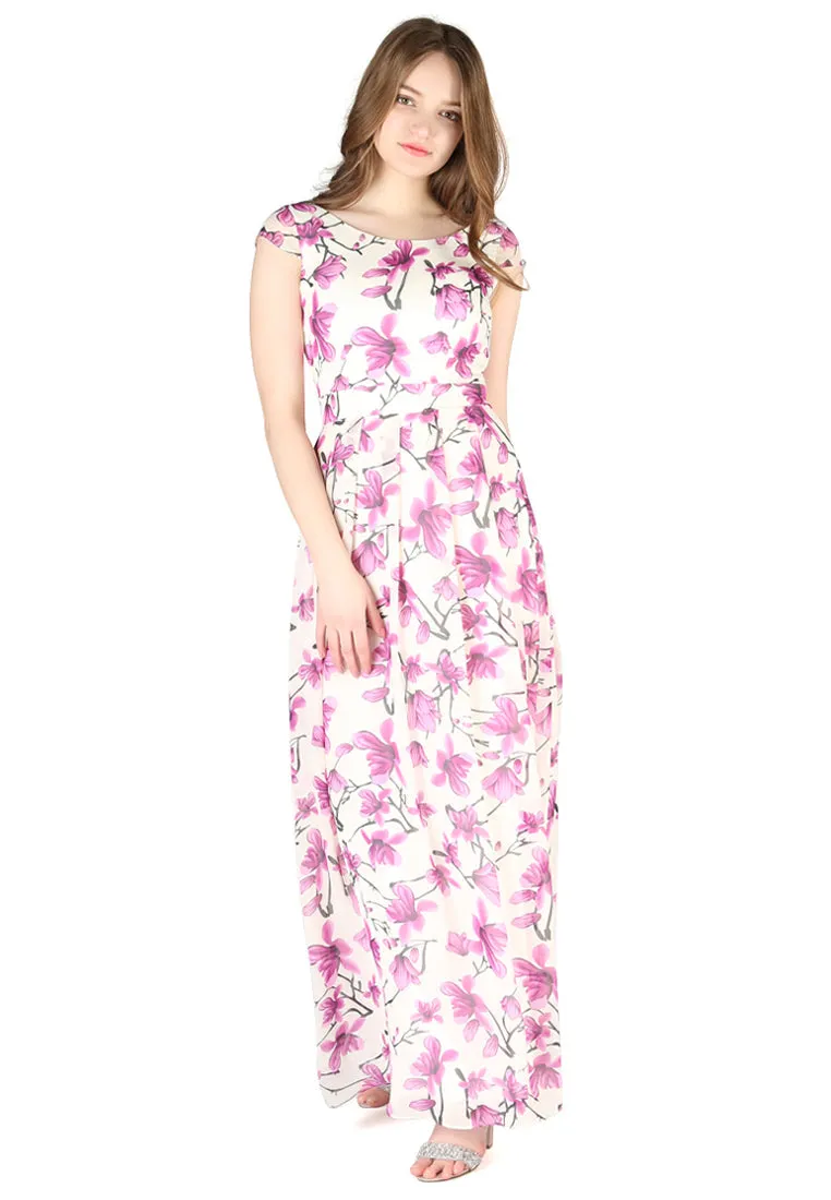 chiffon maxi dress