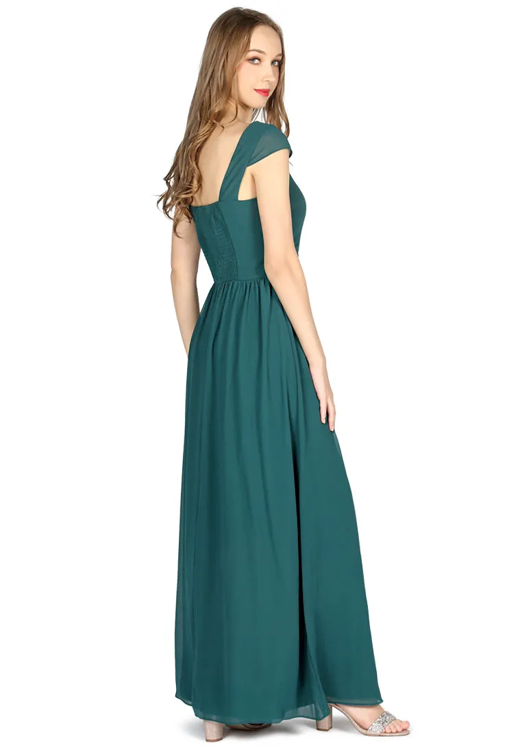 chiffon maxi dress