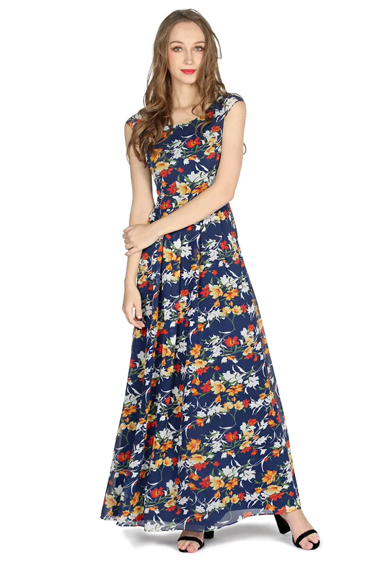 chiffon maxi dress