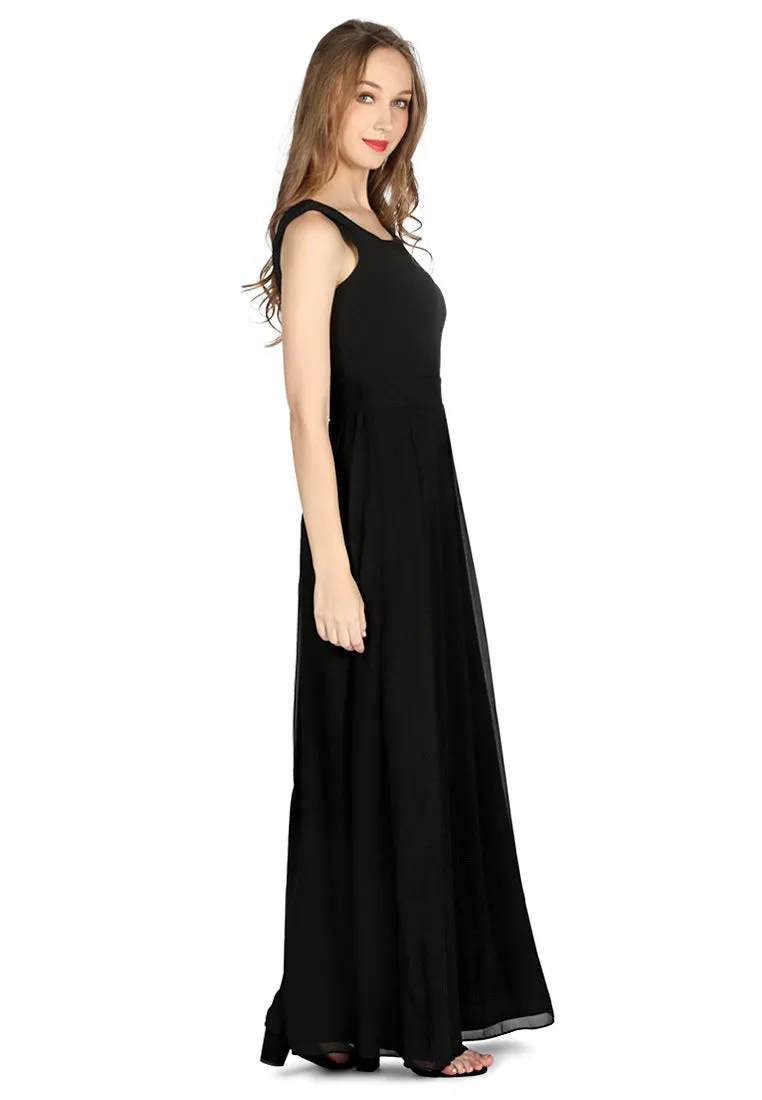 chiffon maxi dress