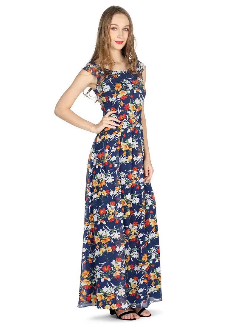 chiffon maxi dress