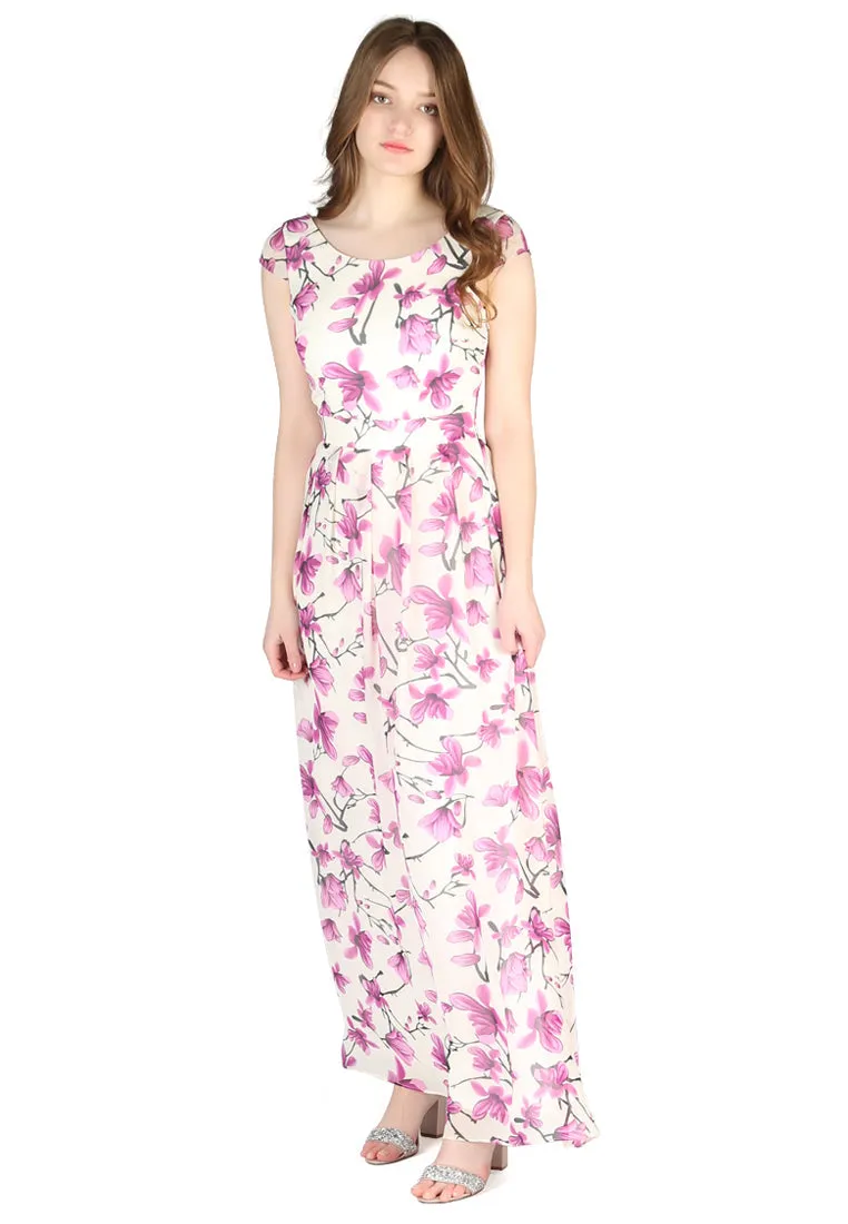 chiffon maxi dress