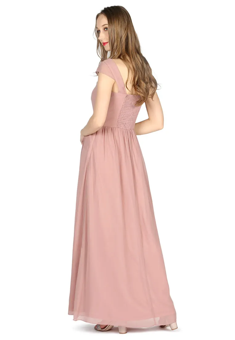 chiffon maxi dress