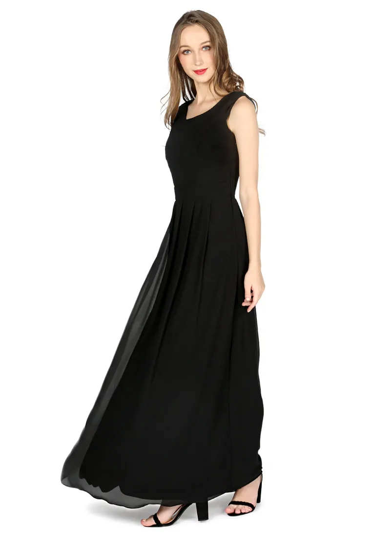 chiffon maxi dress