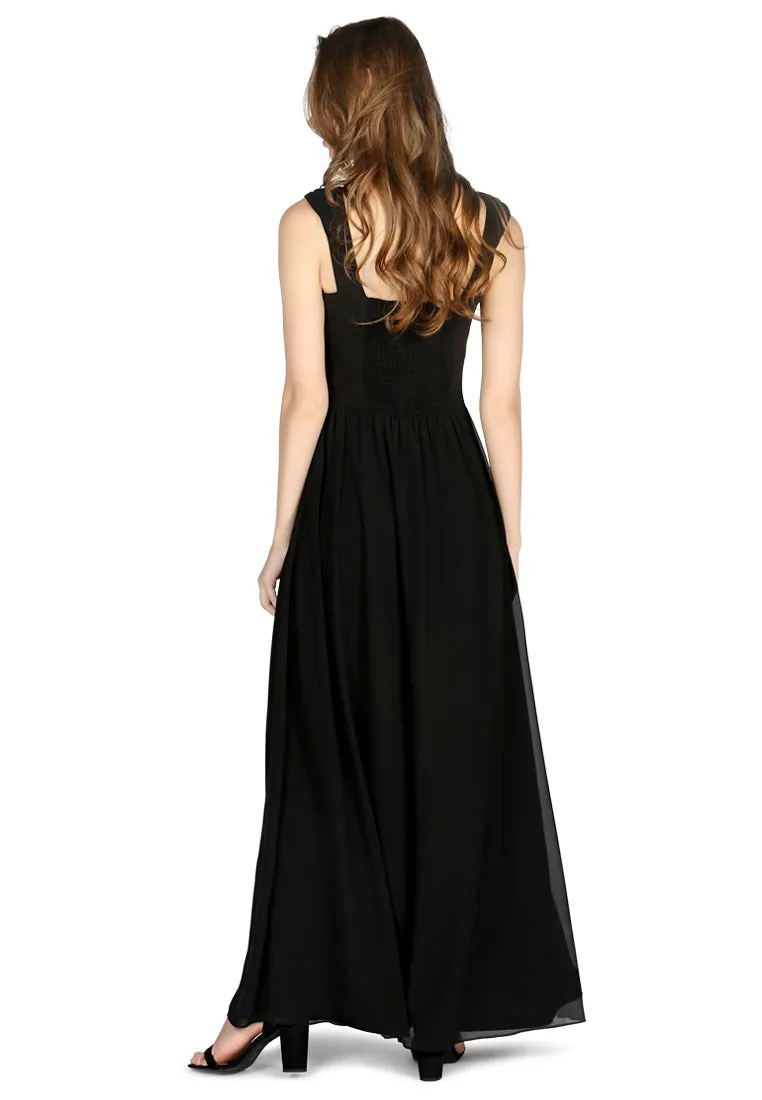 chiffon maxi dress