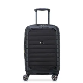 Delsey Shadow 55cm Expandable Carry On Luggage - Black   Laptop Sleeve