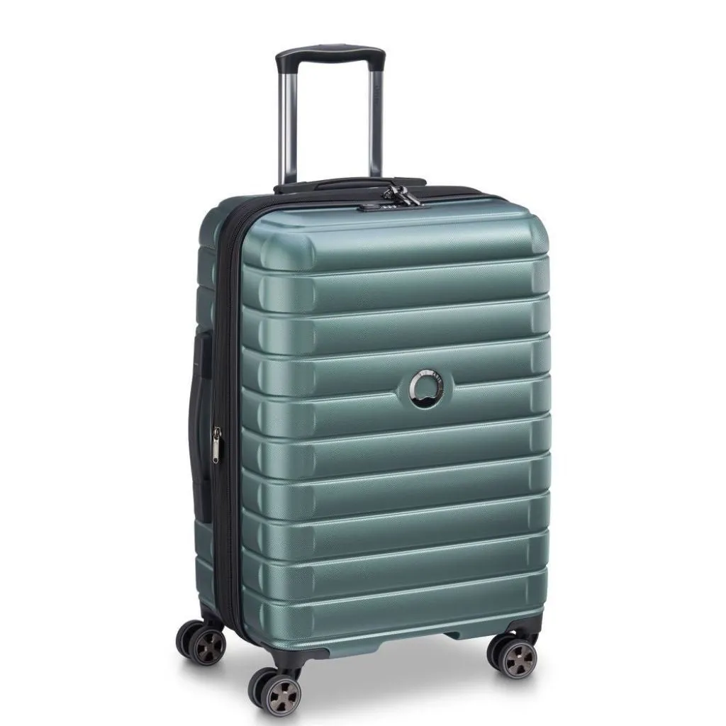 Delsey Shadow 66cm Expandable Medium Luggage - Green