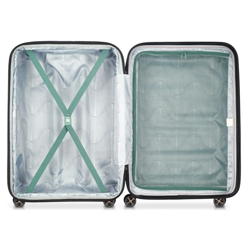 Delsey Shadow 75cm Expandable Large Luggage - Green