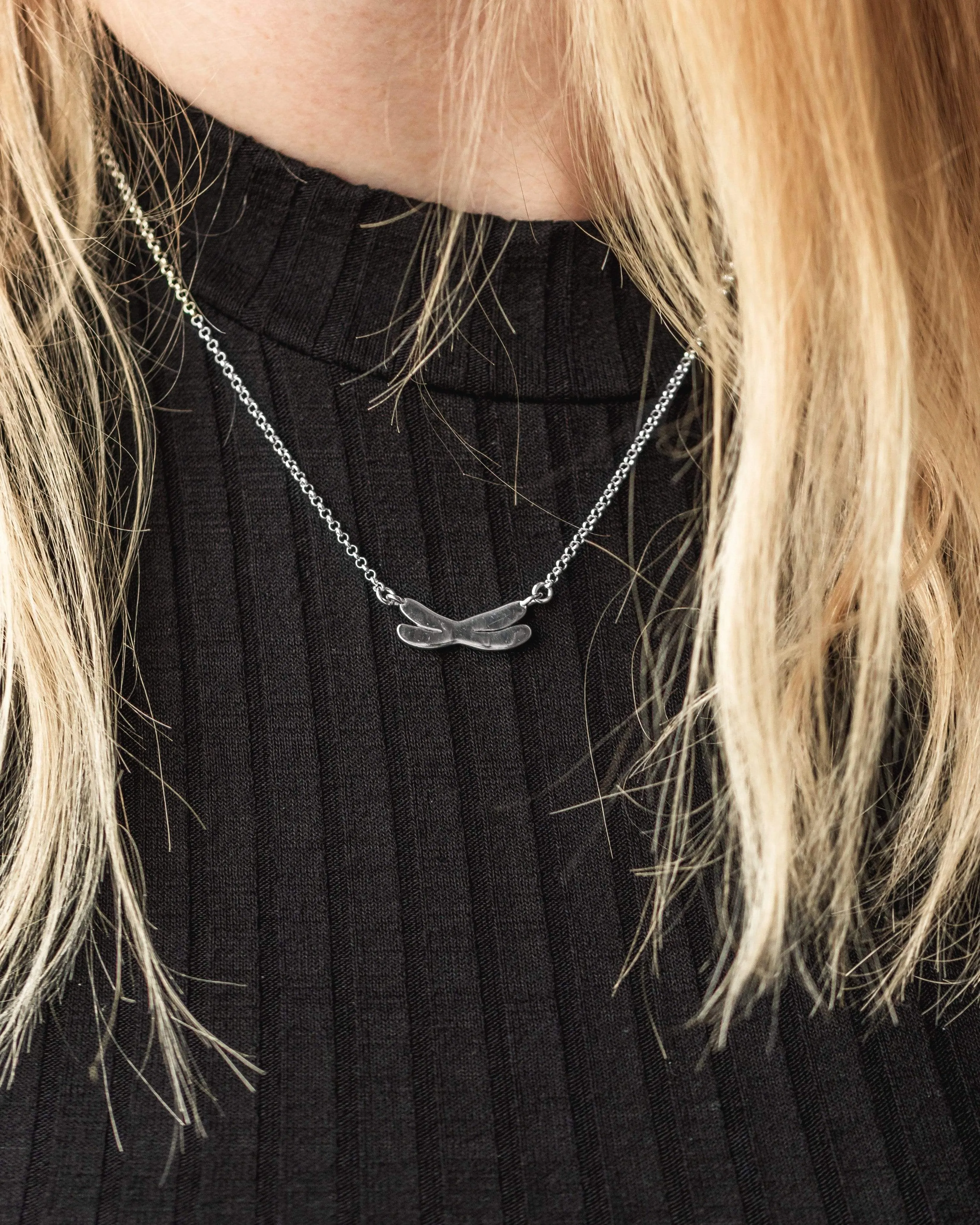 flat chromosome necklace | silver