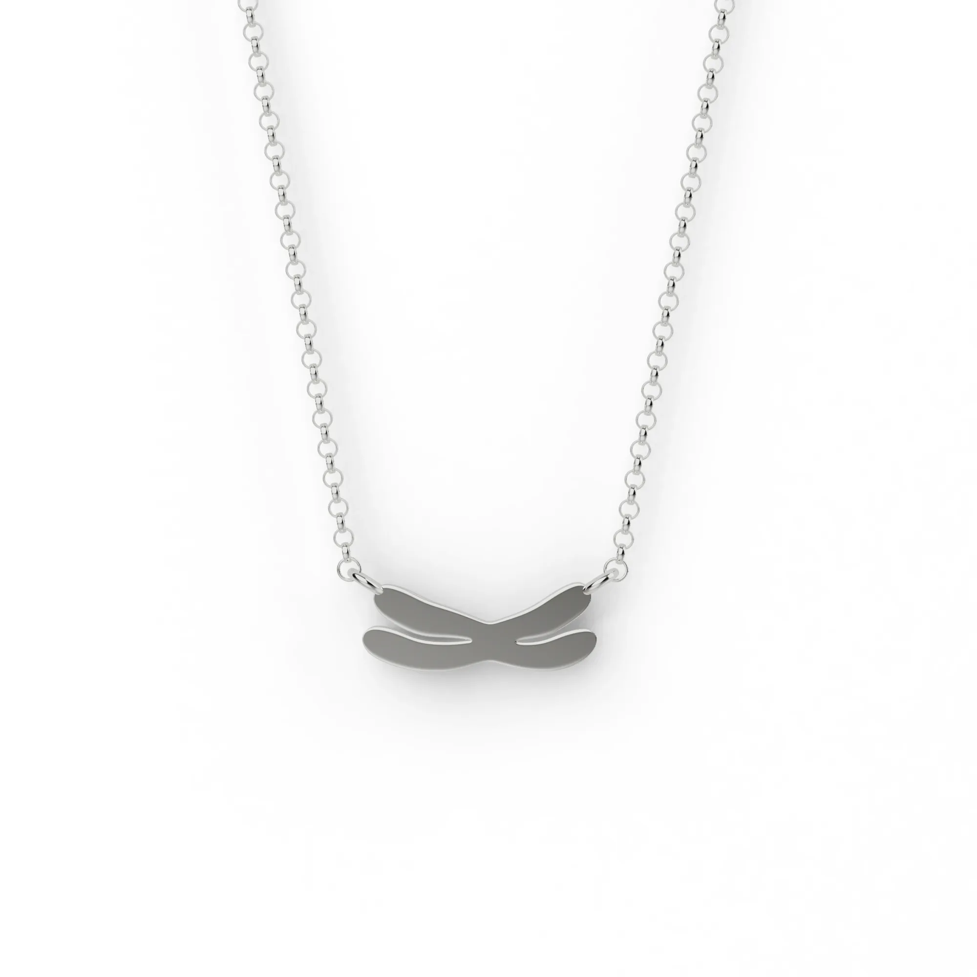 flat chromosome necklace | silver