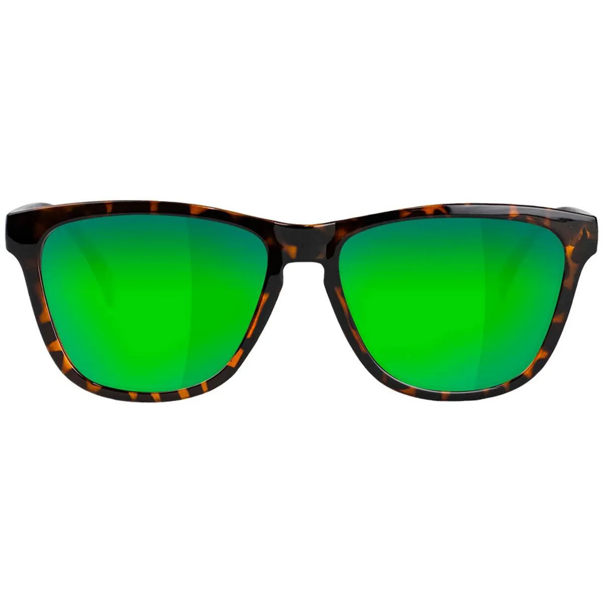 Glassy Deric Polarized Sunglasses - Tortoise/Green Mirror