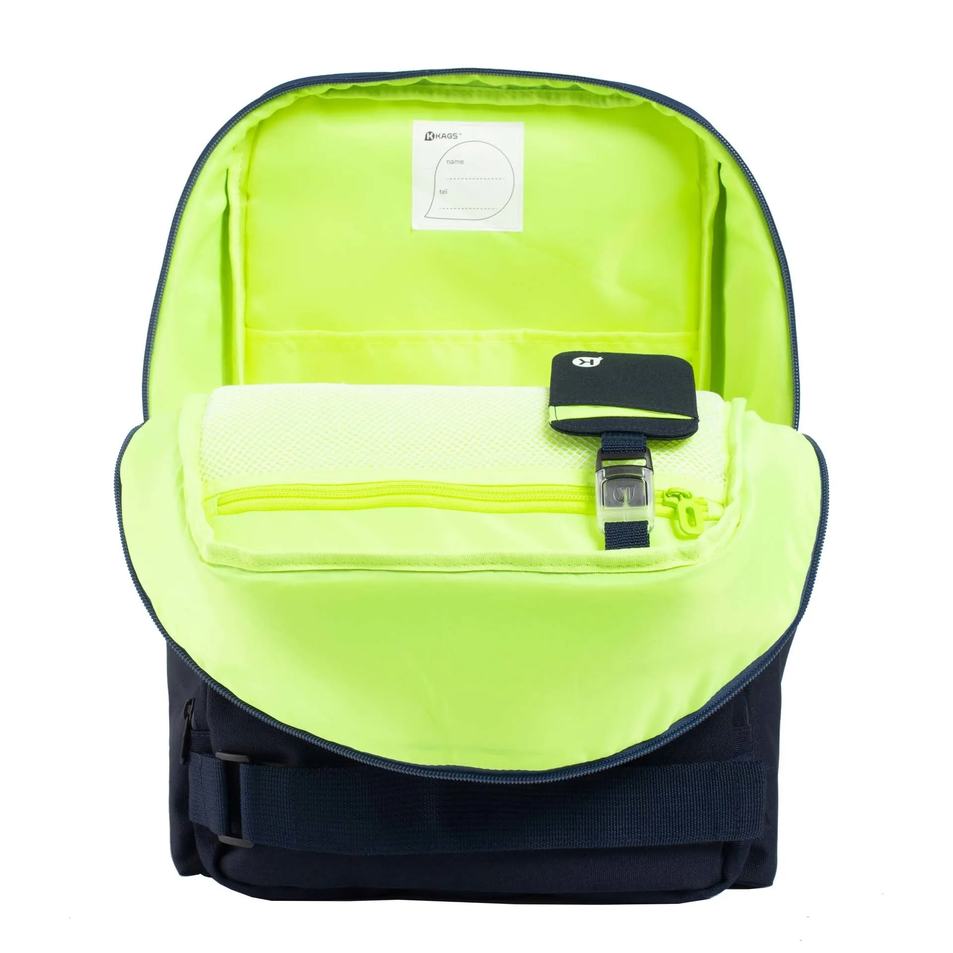 GRAFTON Series Ergonomic School Bags for Primary School Pupils - Charcoal/ Neon Green