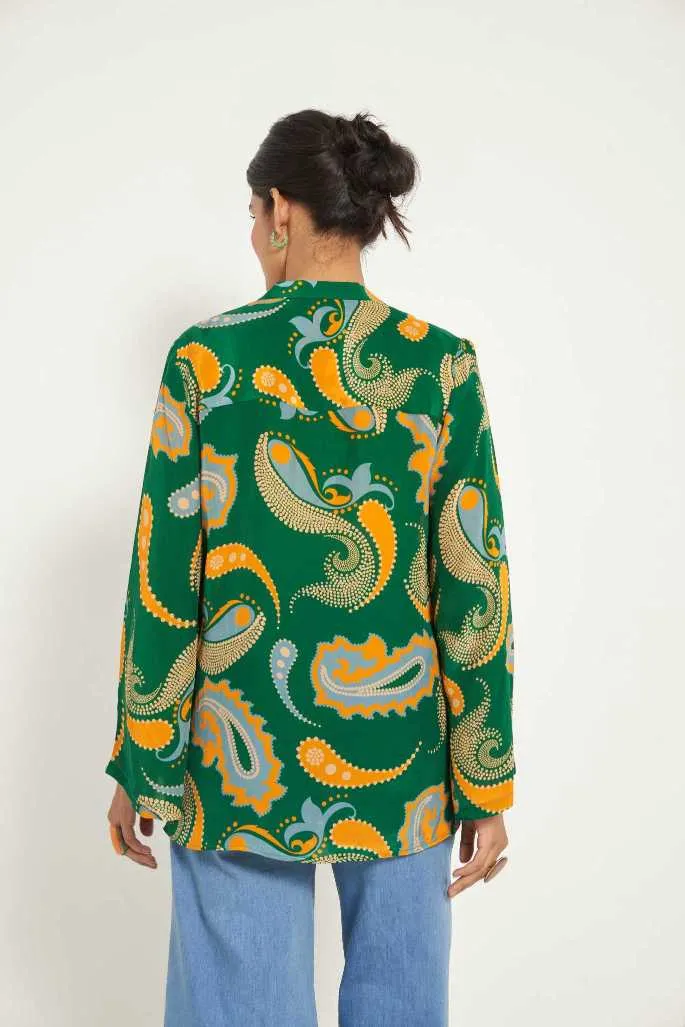 Green Paisley Shirt