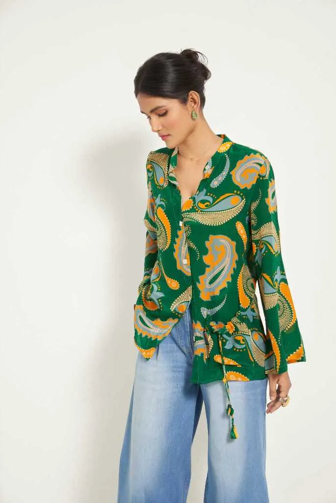 Green Paisley Shirt