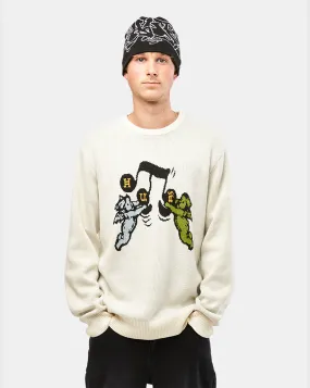 Huf Song Intarsia Sweater - Linen