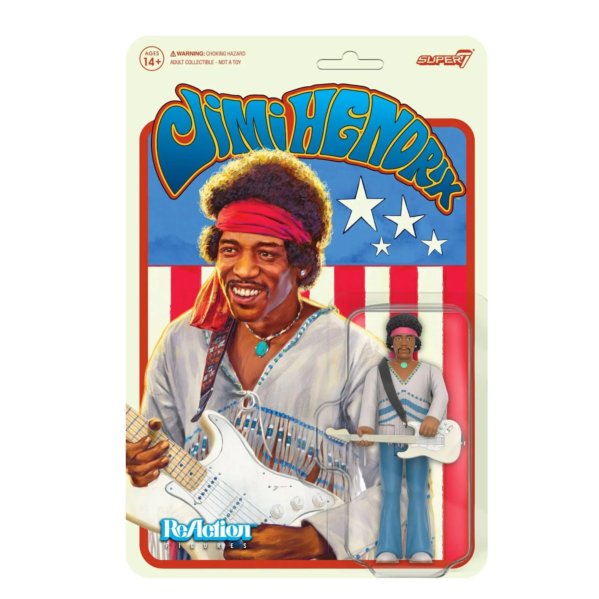 Jimmy Hendrix Festival Edition 3.75 Reaction Figure by Super7