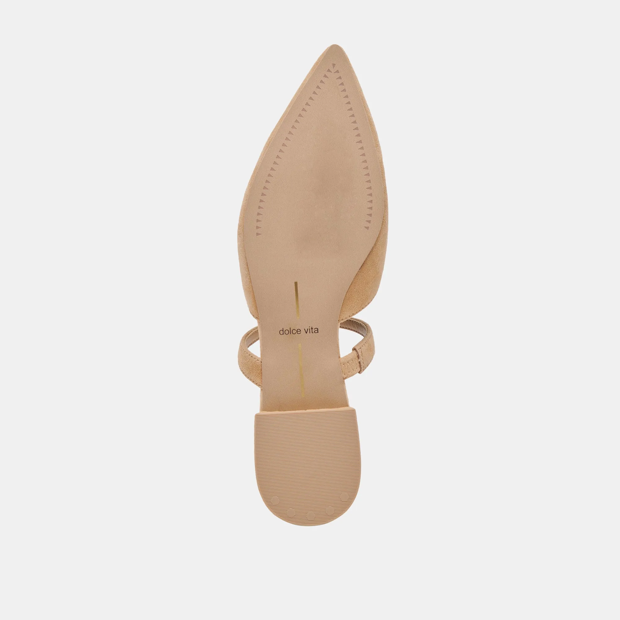 KANIKA WIDE FLATS TAN SUEDE