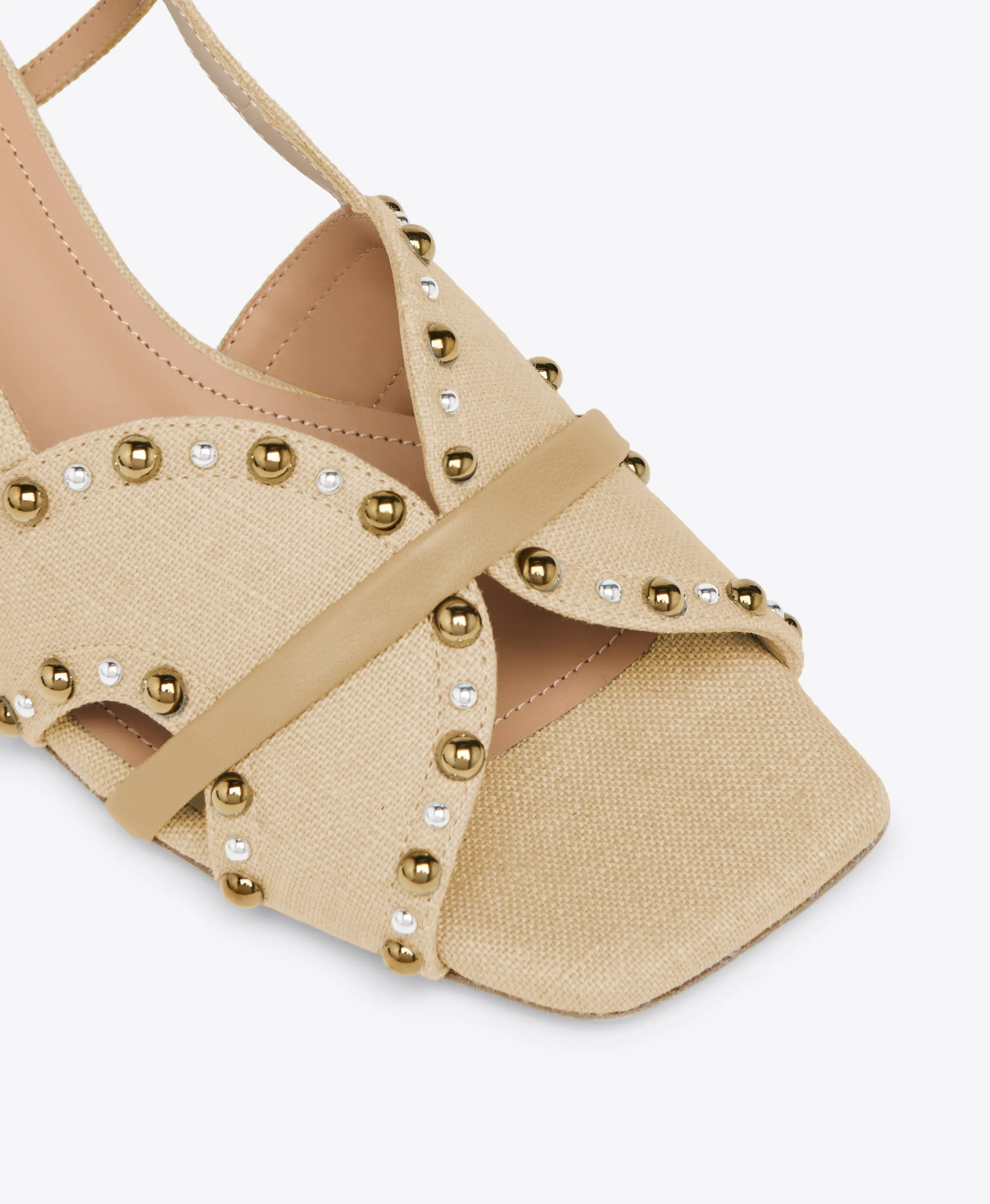 Katarina 45 Beige Linen Sandals