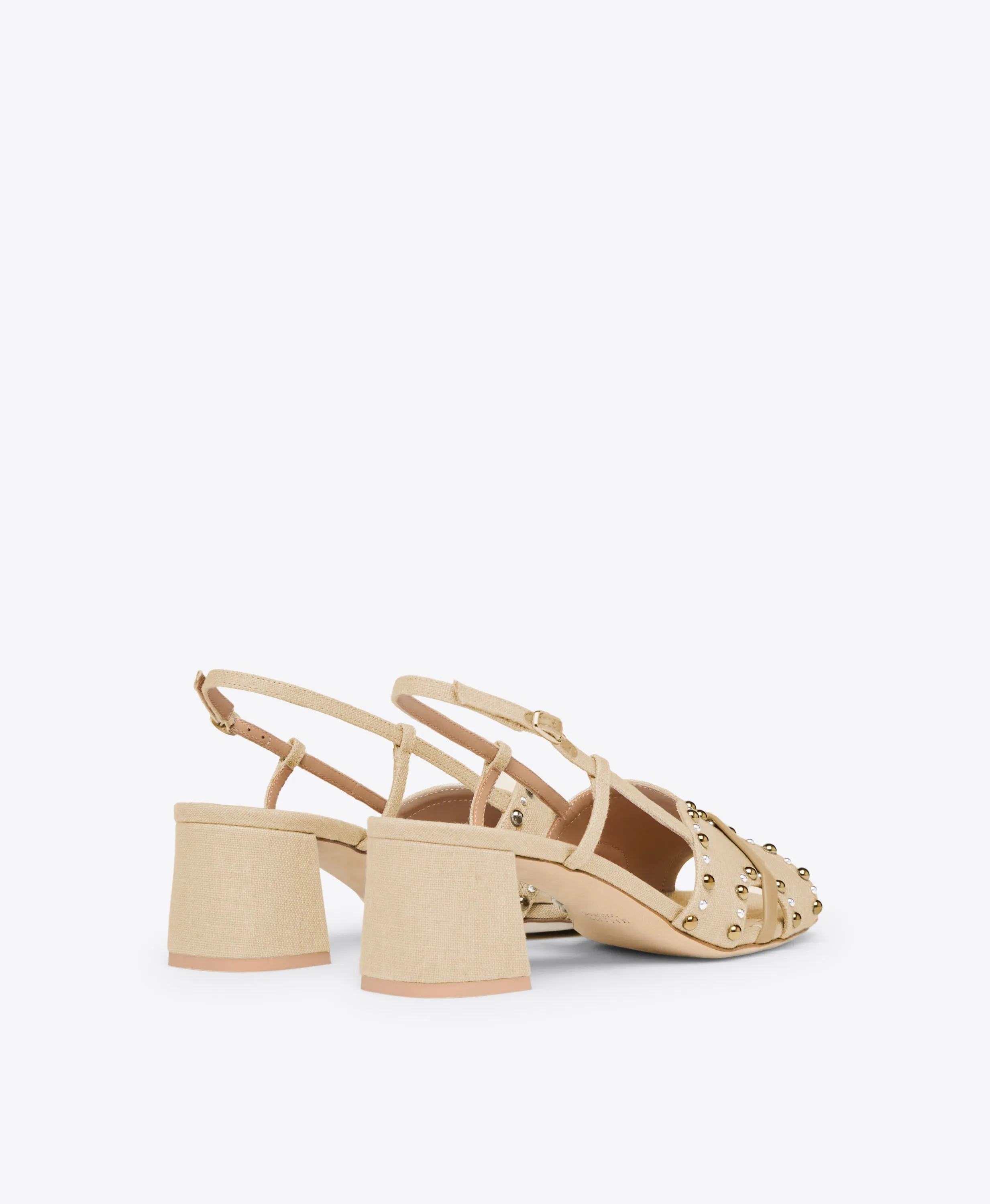 Katarina 45 Beige Linen Sandals