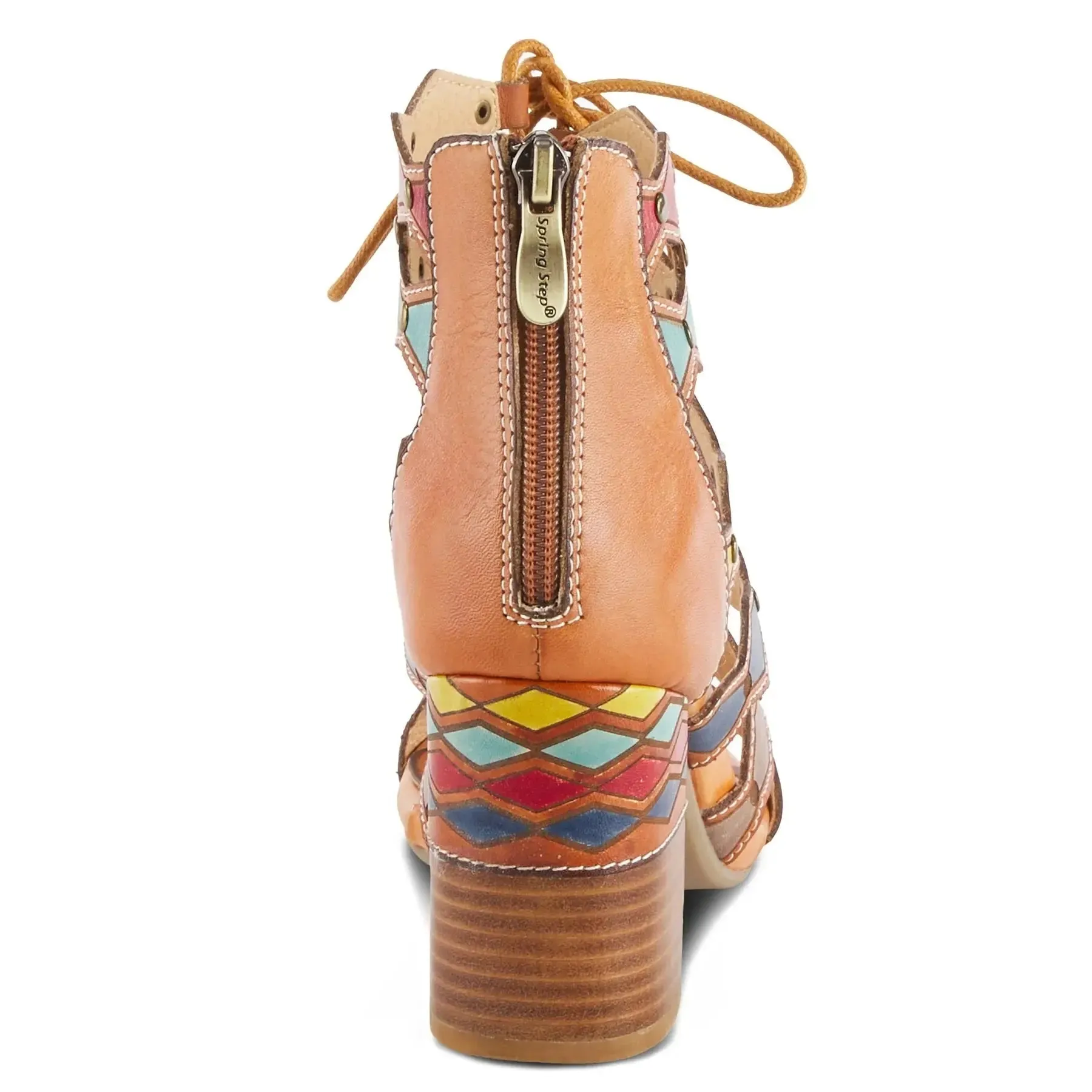 L'ARTISTE ARTDECO SANDALS - CAMEL MULTI LEATHER