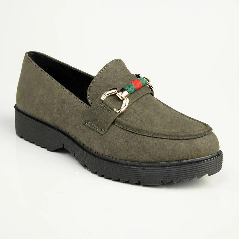 Madison Callie Slip-on Brogue - Sage Green