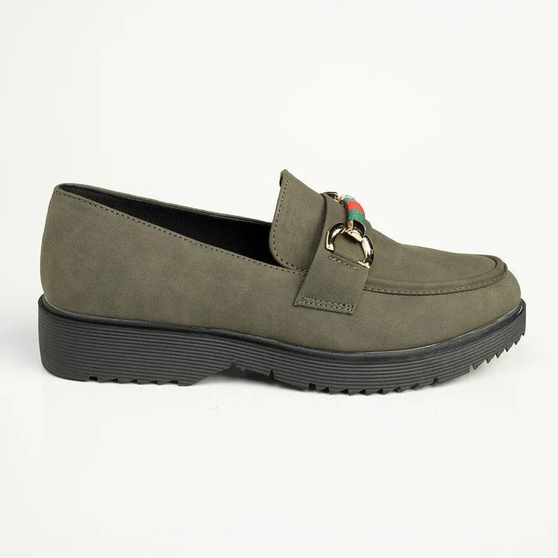 Madison Callie Slip-on Brogue - Sage Green