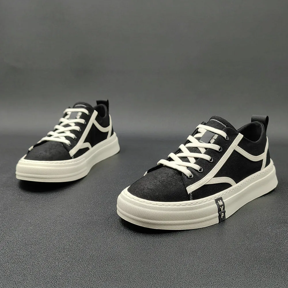 Men Fashion Breathable Canvas Flat Casual Shoes