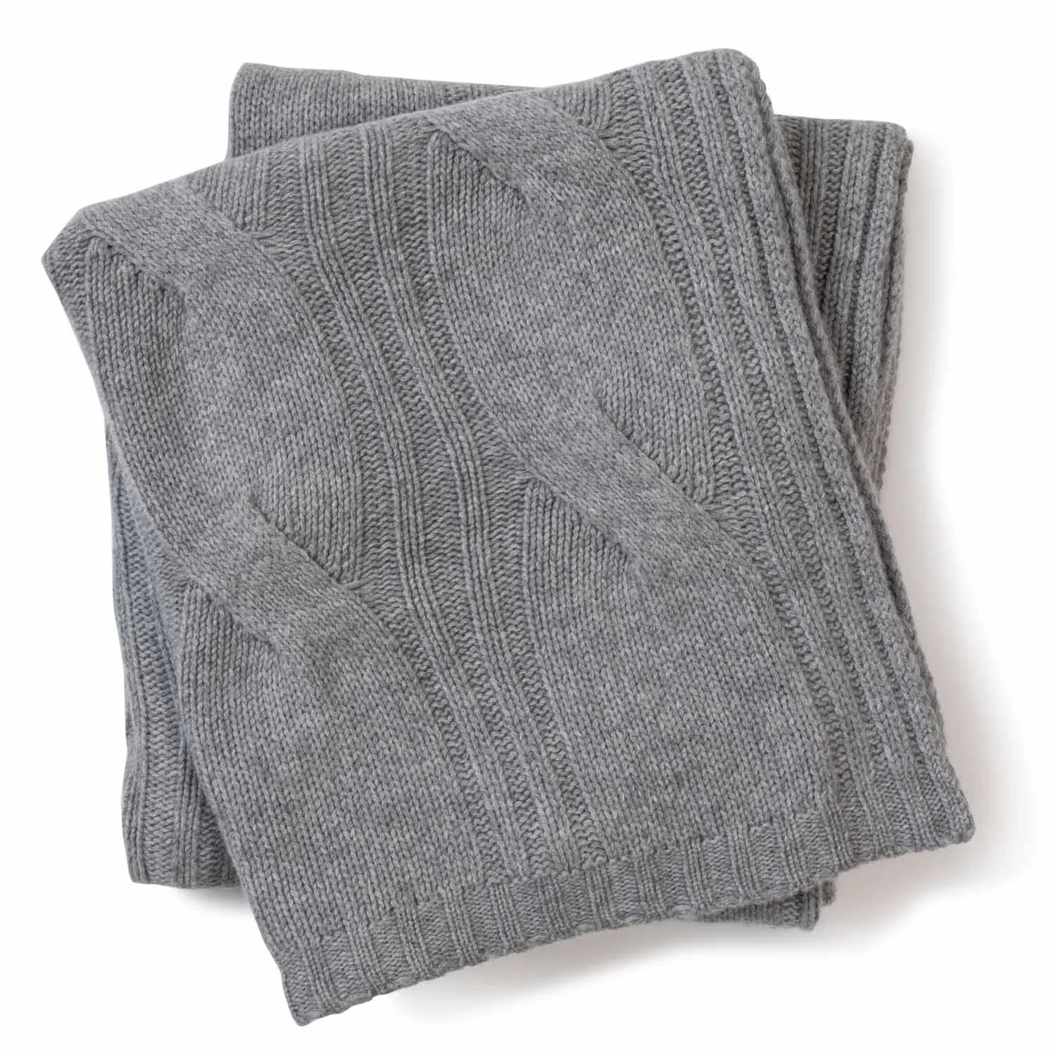 New York Oversized Cable Knit Cashmere Throw