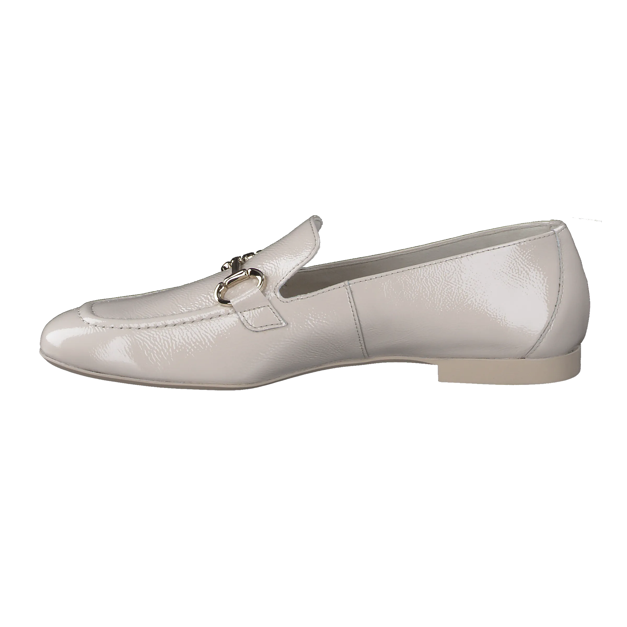 PAUL GREEN Cream Patent Leather Loafer 2596