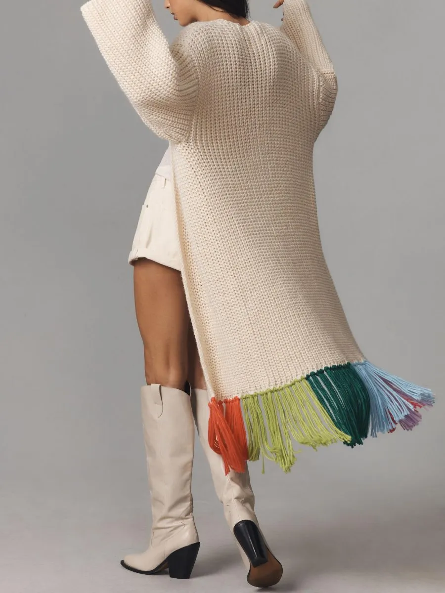 Rainbow Fringed Cardigan