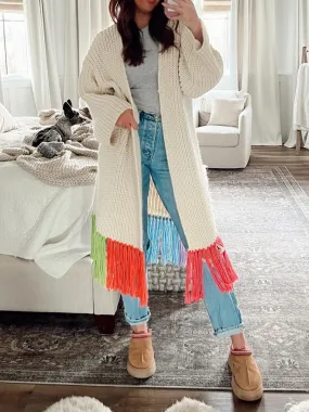 Rainbow Fringed Cardigan