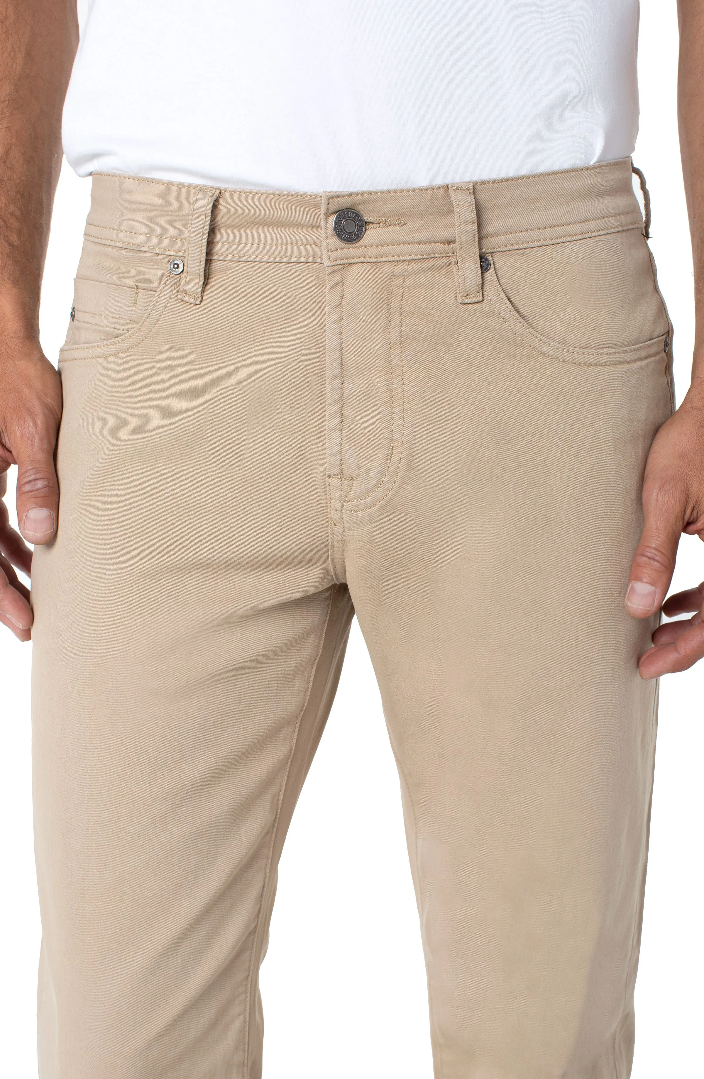 REGENT RELAXED STRAIGHT PEACHED COLORED TWILL