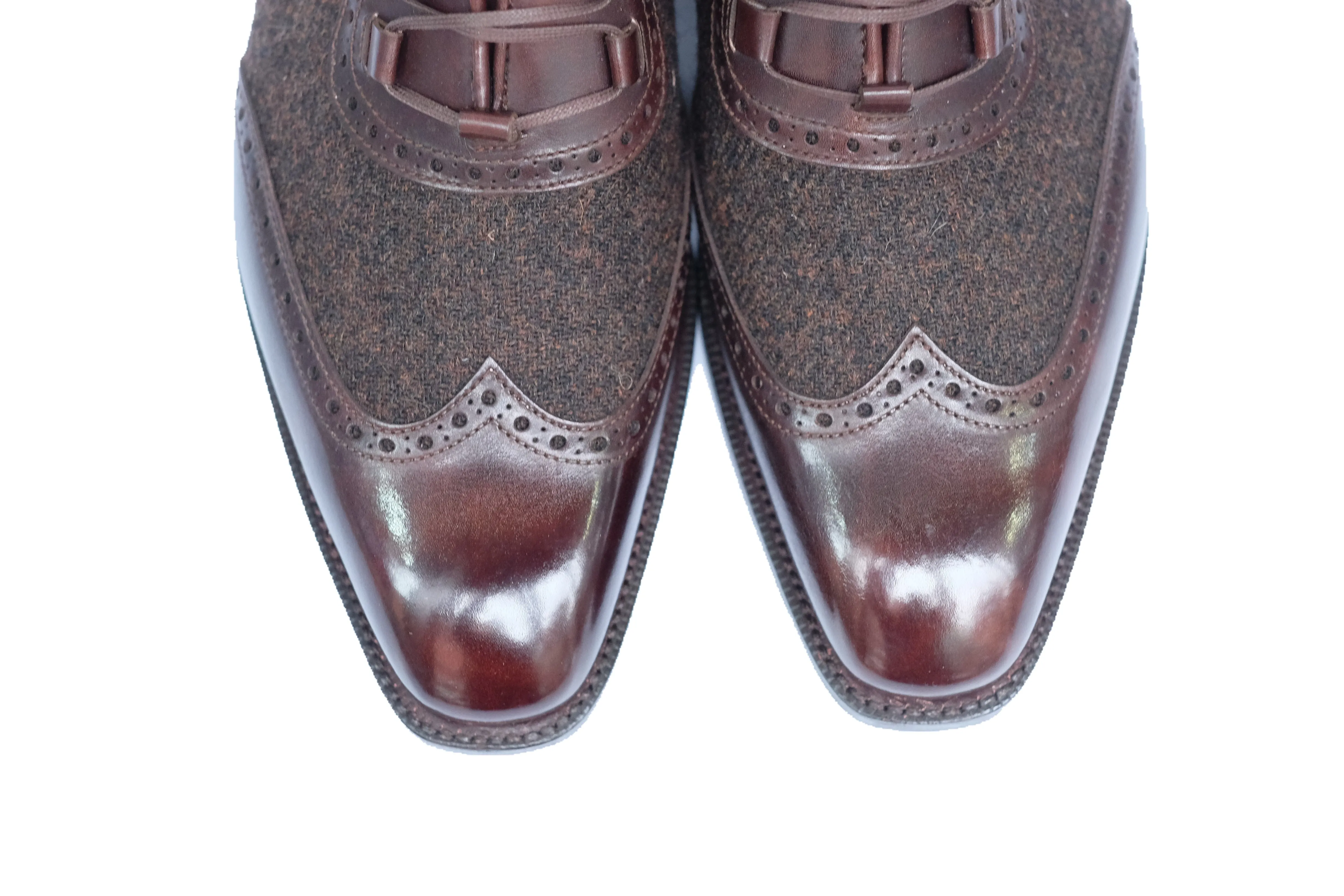 Russell - Dark Brown Museum Calf / Dark Brown Medley Tweed