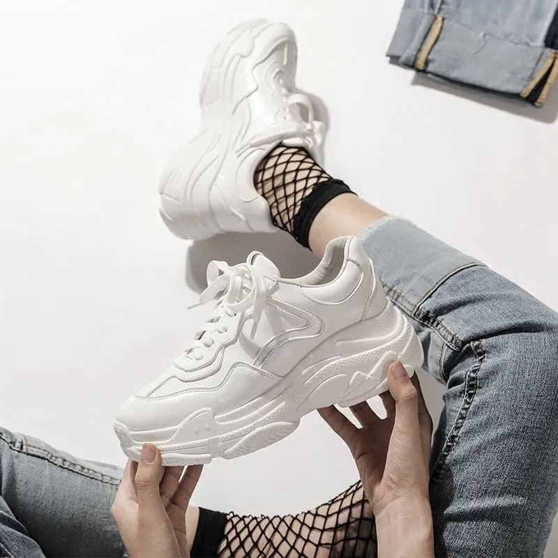 Step Up Your Style: New Chunky Lace-Up Sneakers for Women's Casual Alternative Fashion