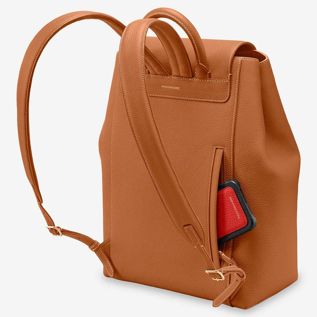 The Large Soft Backpack - Pecan Brown