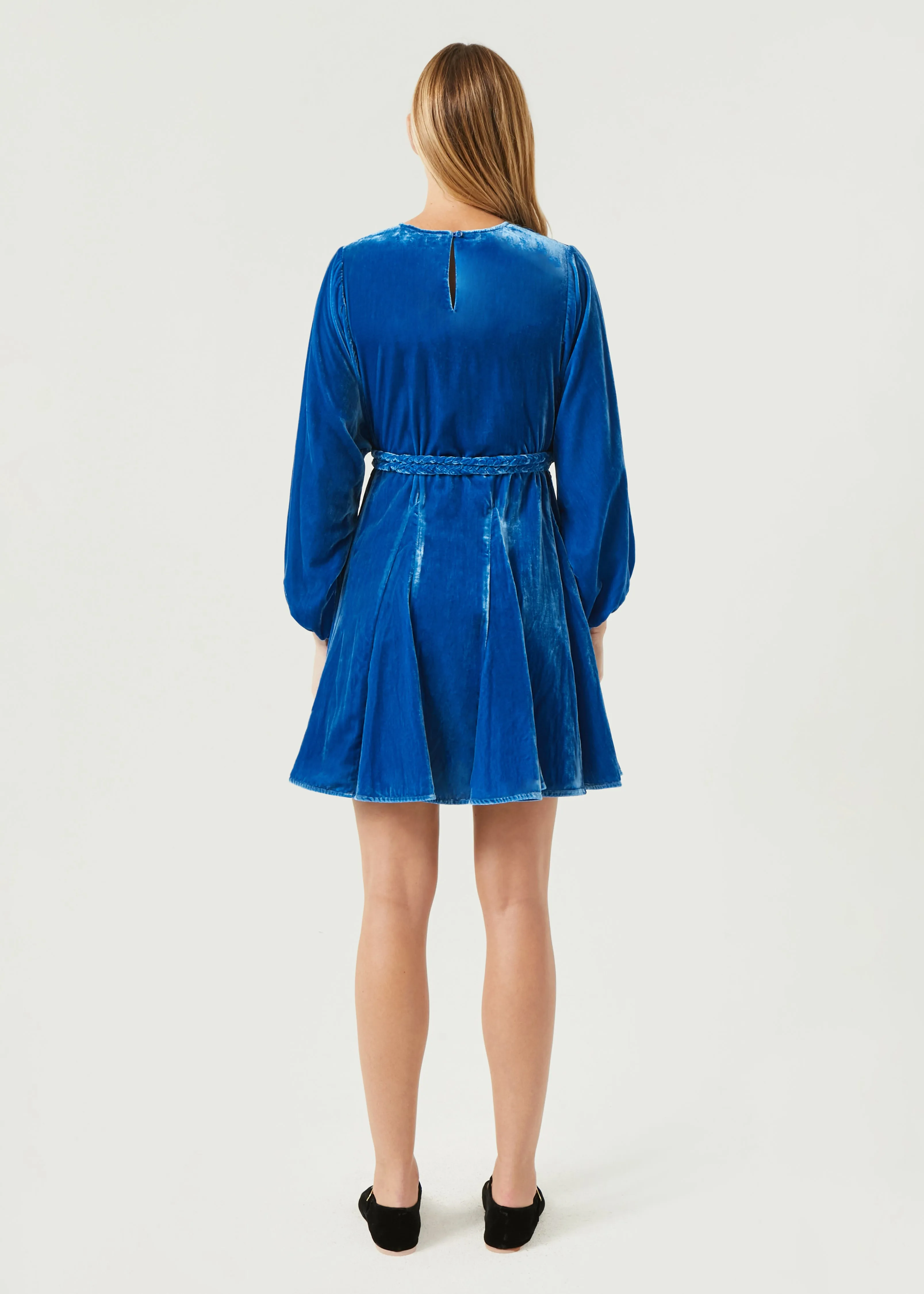 Velvet Ella Dress | Air Force Blue