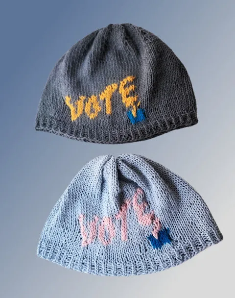 Vote, a beanie knit kit