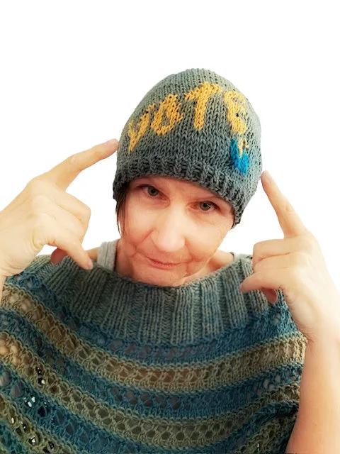 Vote, a beanie knit kit